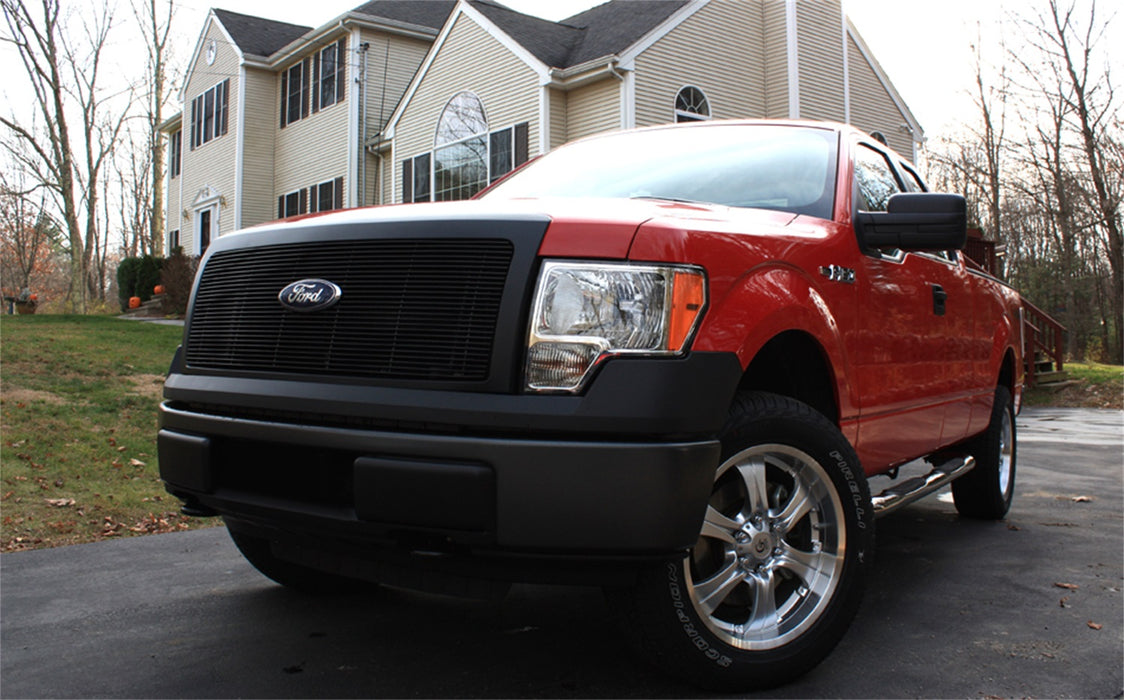 T-Rex Grilles 20568B Billet Series Grille; Horizontal; Aluminum; Black; 1 Pc; Insert; - Truck Part Superstore