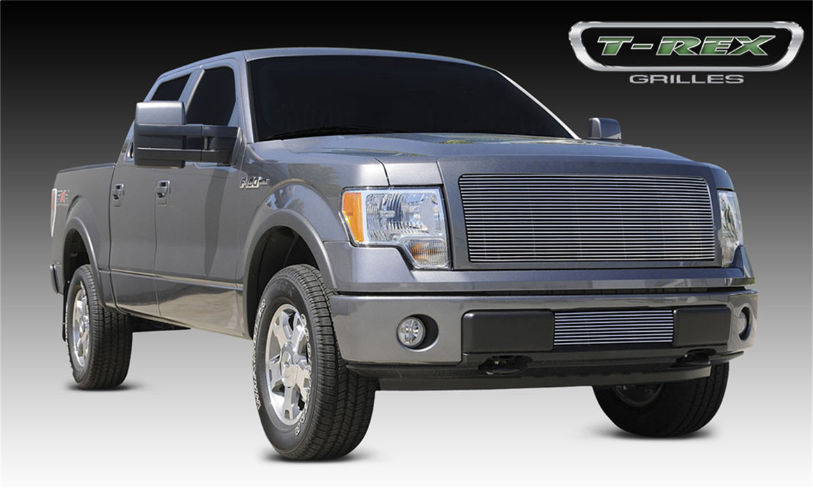 T-Rex Grilles 20568 Billet Series Grille; Horizontal; Aluminum; Polished; 1 Pc; Insert; - Truck Part Superstore