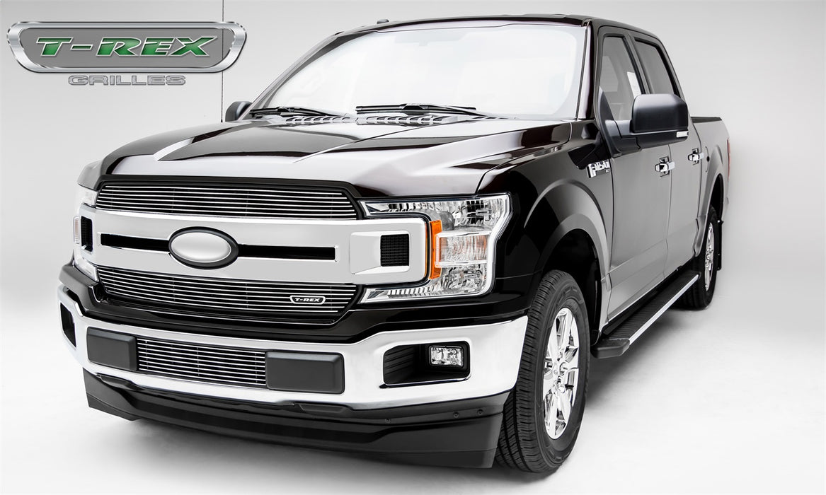 T-Rex Grilles 20571 Billet Series Grille; Horizontal; Aluminum; Polished; 2 Pc; Insert; - Truck Part Superstore