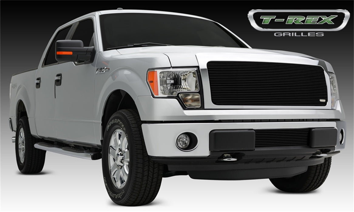 T-Rex Grilles 20572B Billet Series Grille; Horizontal; Aluminum; Black; 1 Pc; Insert; - Truck Part Superstore