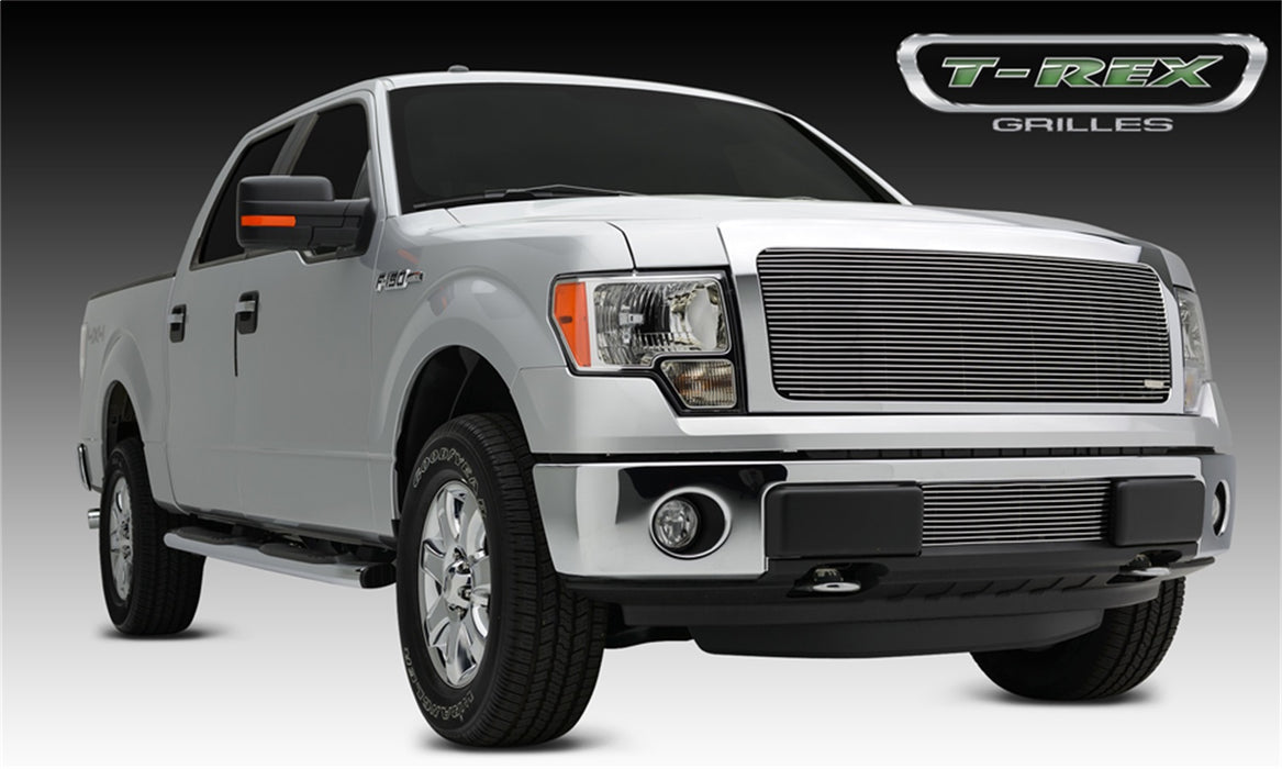 T-Rex Grilles 20572 Billet Series Grille; Horizontal; Aluminum; Polished; 1 Pc; Insert; - Truck Part Superstore