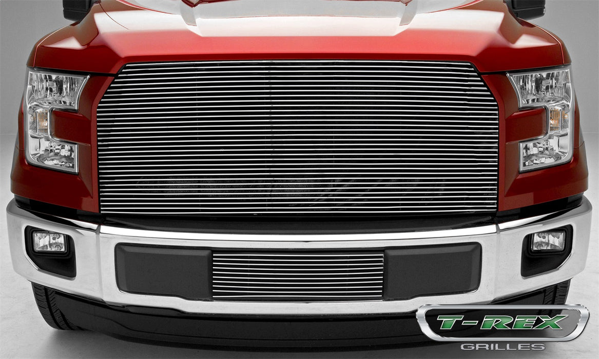 T-Rex Grilles 20573 Billet Series Grille; Horizontal; Aluminum; Polished; 1 Pc; Replacement; - Truck Part Superstore