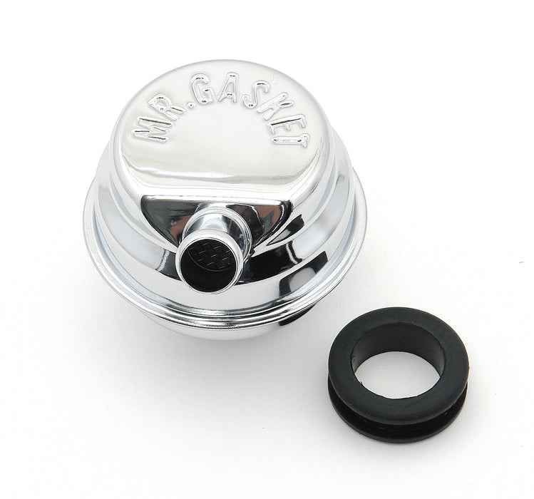 Mr Gasket 2059 Breather/Oil Filler Cap; Mopar Valve Cover w/PCV Tube; w/Logo; Race Only; - Truck Part Superstore