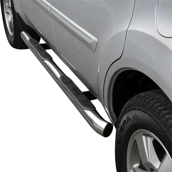 ARIES 206008-2 3in. Round Polished Stainless Side Bars; Select Honda Pilot - Truck Part Superstore