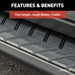 ARIES 2061008 AeroTread 5in. x 67in. Black Stainless Running Boards; Select Jeep Compass; Patr - Truck Part Superstore