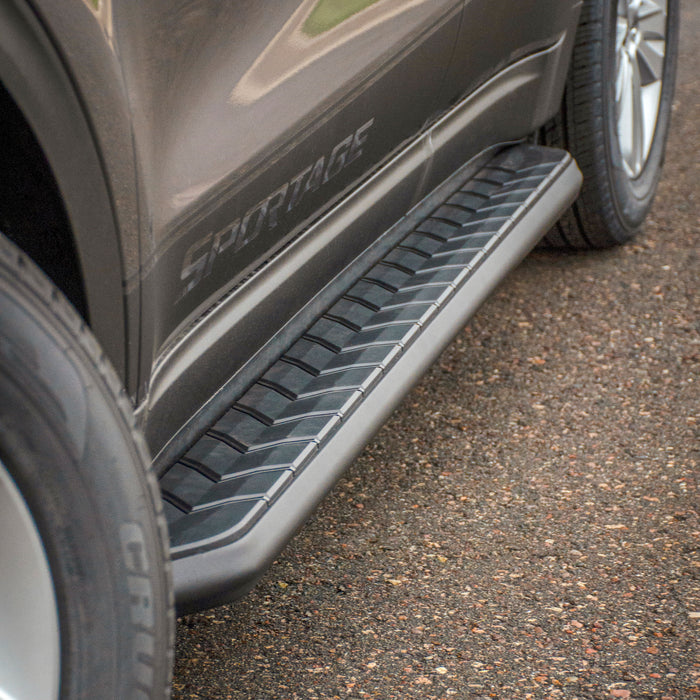 ARIES 2061017 AeroTread 5" x 67" Black Stainless Running Boards, Select Toyota RAV4 - Truck Part Superstore