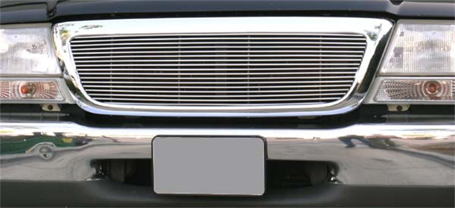 T-Rex Grilles 20676 Billet Series Grille; Horizontal; Aluminum; Polished; 1 Pc; Insert; - Truck Part Superstore