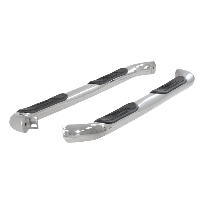 ARIES 207003-2 3in. Round Polished Stainless Side Bars; Select Hyundai Santa Fe - Truck Part Superstore
