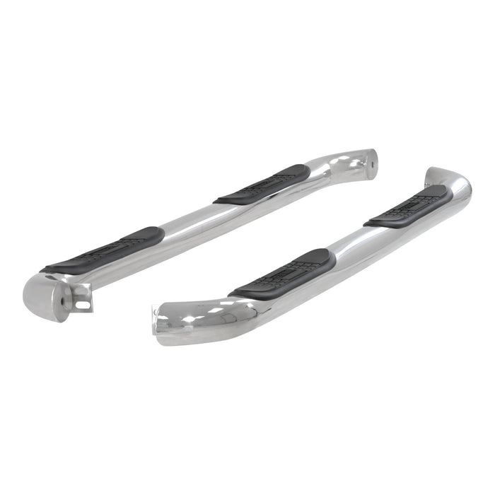 ARIES 207003-2 3in. Round Polished Stainless Side Bars; Select Hyundai Santa Fe - Truck Part Superstore