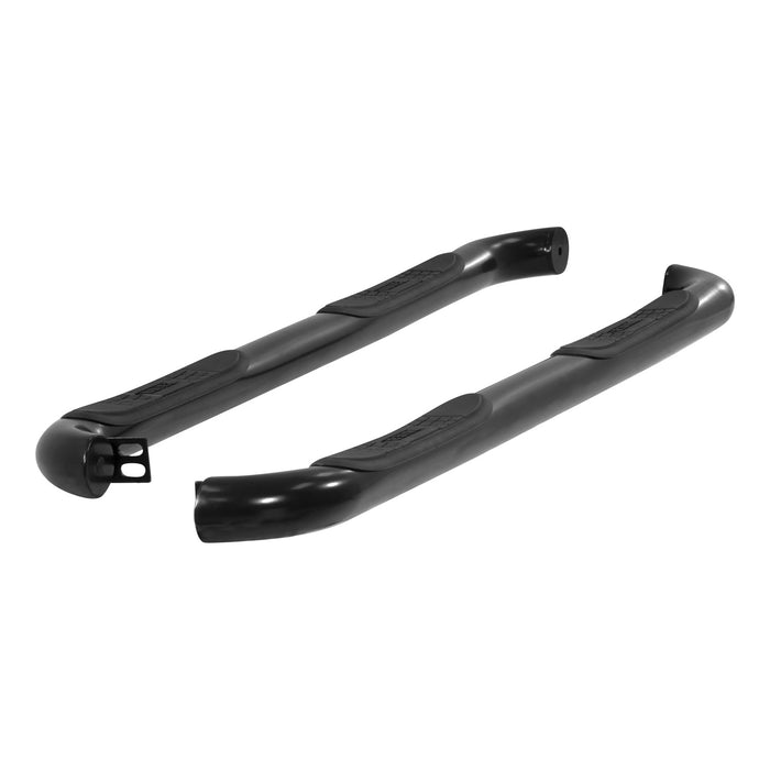 ARIES 207003 3in. Round Black Steel Side Bars; Select Hyundai Santa Fe - Truck Part Superstore