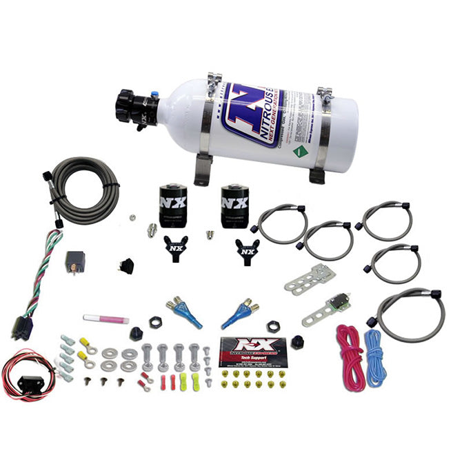 Nitrous Express 20716-05 NISSAN/INFINITY DUAL NOZZLE (35-150HP) W/5LB BOTTLE BOTTLE - Truck Part Superstore