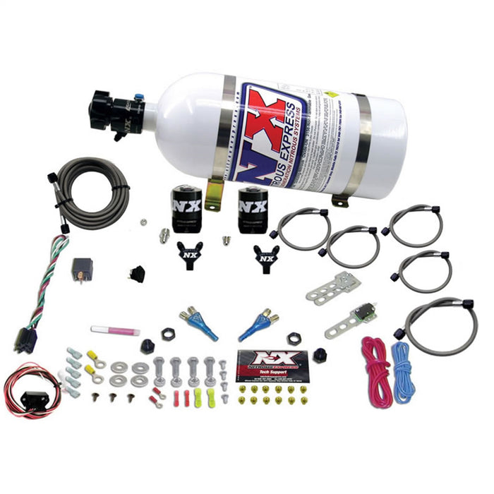 Nitrous Express 20716-10 NISSAN/INFINITY DUAL NOZZLE (35-150HP) W/10LB BOTTLE - Truck Part Superstore