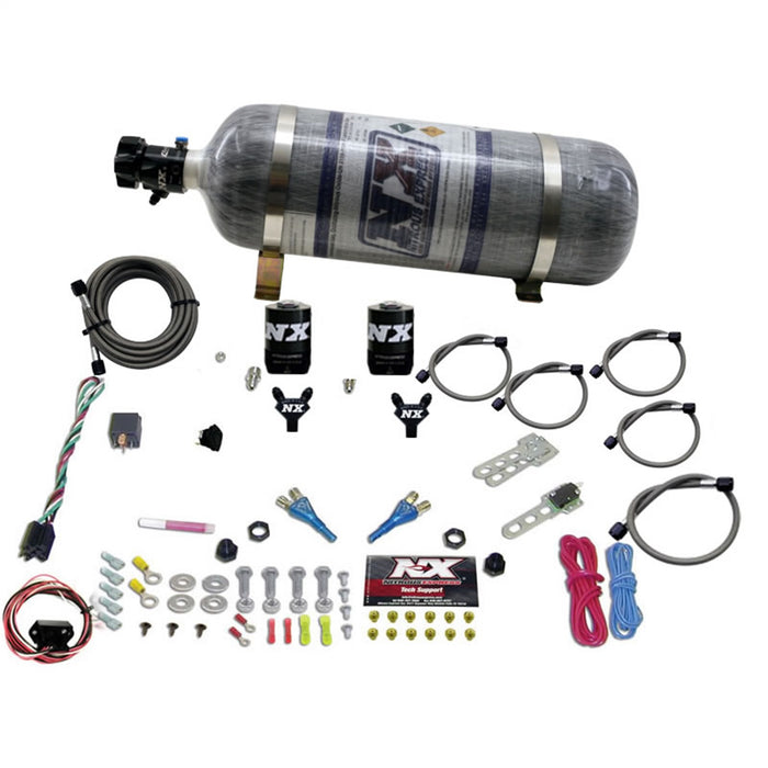 Nitrous Express 20716-12 NISSAN/INFINITY DUAL NOZZLE (35-150HP) W/COMPOSITE BOTTLE - Truck Part Superstore