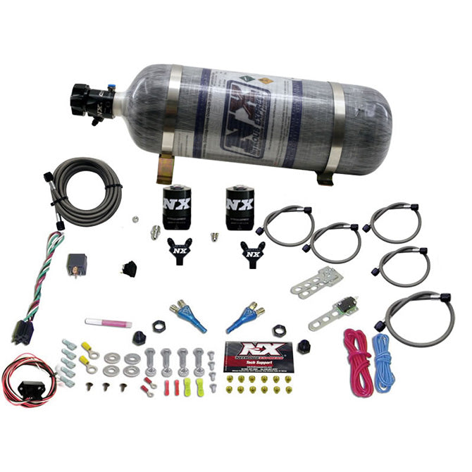 Nitrous Express 20716-12 NISSAN/INFINITY DUAL NOZZLE (35-150HP) W/COMPOSITE BOTTLE - Truck Part Superstore