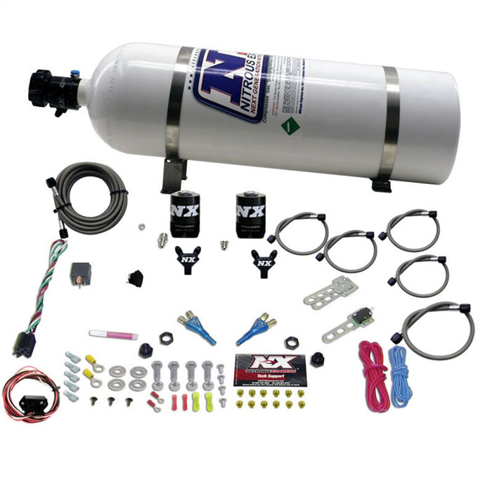 Nitrous Express 20716-15 NISSAN/INFINITY DUAL NOZZLE (35-150HP) W/15LB BOTTLE - Truck Part Superstore