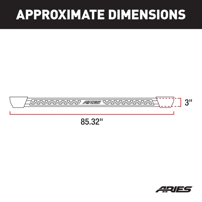 ARIES 2074112 Rocker Step Running Boards; Select Ram 1500 Crew Cab - Truck Part Superstore
