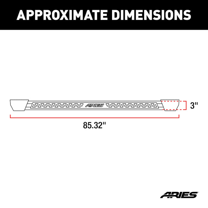 ARIES 2074113 Rocker Step Running Boards; Select Silverado; Sierra 1500; 2500; 3500 Crew Cab - Truck Part Superstore