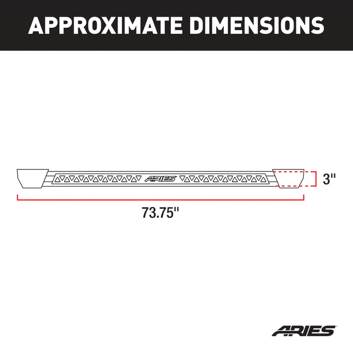 ARIES 2074118 Rocker Step Running Boards; Select Jeep Wrangler JL Unlimited - Truck Part Superstore
