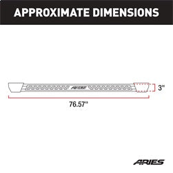 ARIES 2074152 ARIES 2074152 Black Steel Rocker Step Guard Running Boards; Select Toyota Tundra - Truck Part Superstore