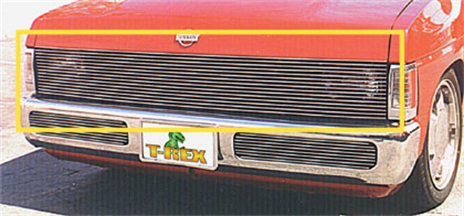 T-Rex Grilles 20771 Billet Series Phantom Grille; Horizontal; Aluminum; Polished; 1 Pc; Insert; - Truck Part Superstore