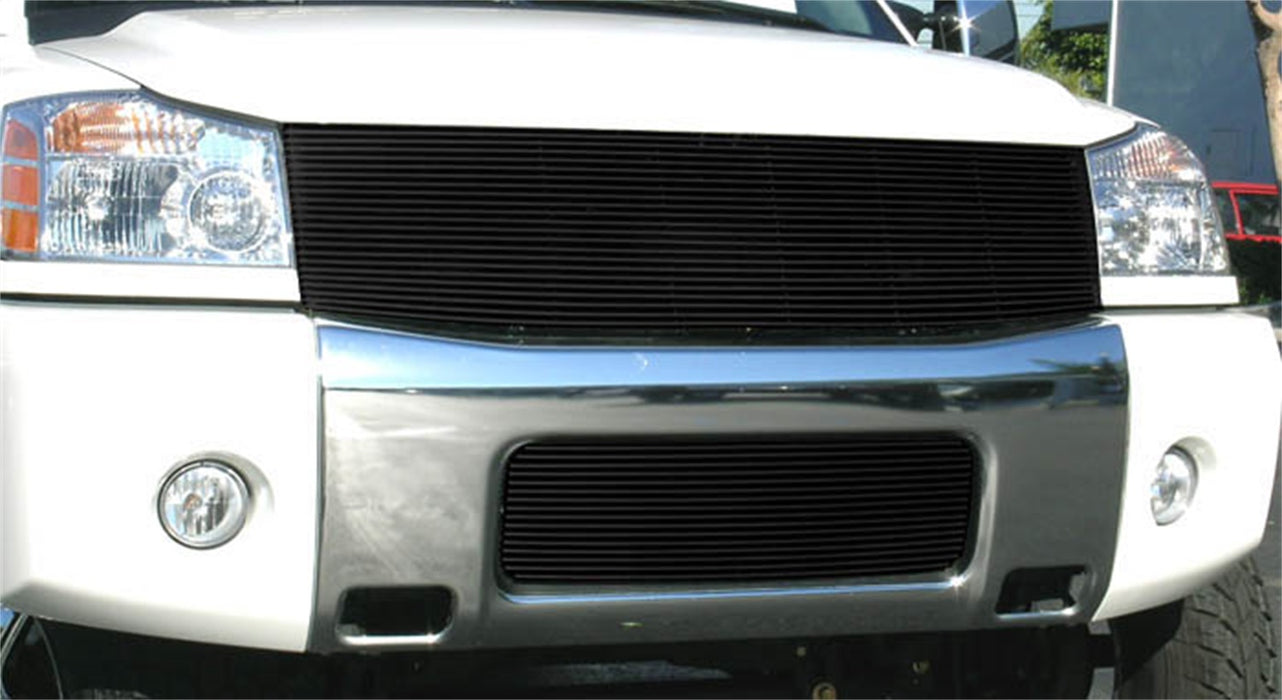 T-Rex Grilles 20780B Billet Series Grille; Horizontal; Aluminum; Black; 1 Pc; Replacement; - Truck Part Superstore