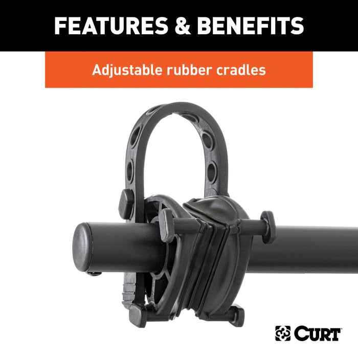 CURT 18029 Hitch-Mounted Bike Rack (2 Bikes; 1-1/4in. or 2in. Shank) - Truck Part Superstore
