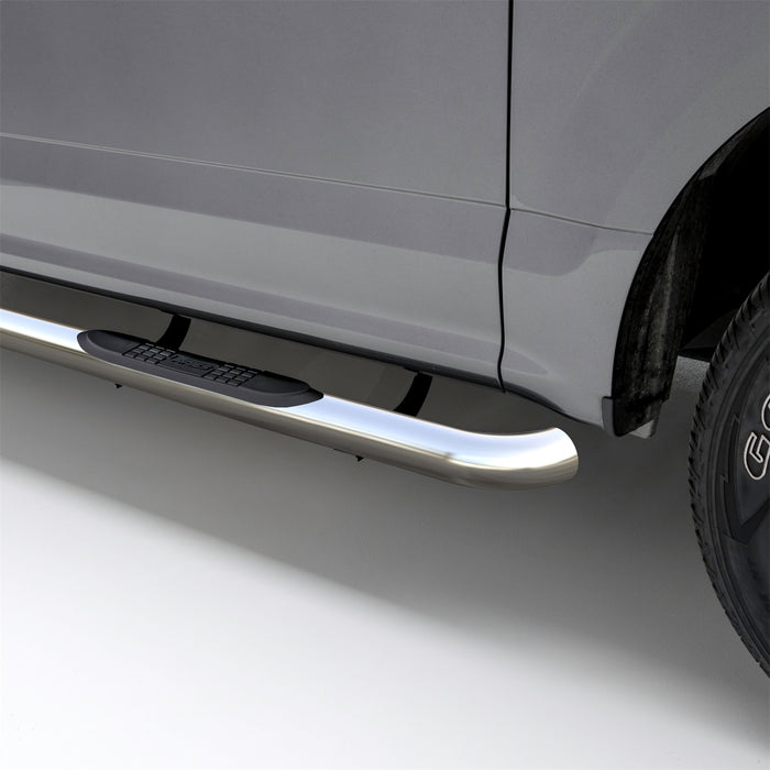 ARIES 208007-2 3in. Round Polished Stainless Side Bars; Select Mitsubishi Outlander; RVR - Truck Part Superstore