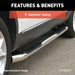 ARIES 208007-2 3in. Round Polished Stainless Side Bars; Select Mitsubishi Outlander; RVR - Truck Part Superstore