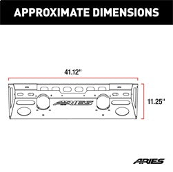 ARIES 2081000 TrailChaser Jeep Wrangler JK Steel Front Bumper Center Section - Truck Part Superstore