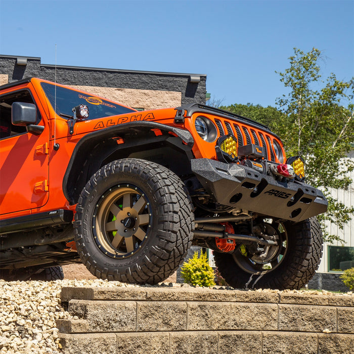ARIES 2081003 TrailChaser Jeep Wrangler JL; Gladiator Steel Front Bumper Center Section - Truck Part Superstore