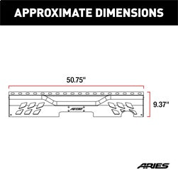 ARIES 2081020 TrailChaser Jeep Wrangler JK Steel Rear Bumper Center Section - Truck Part Superstore