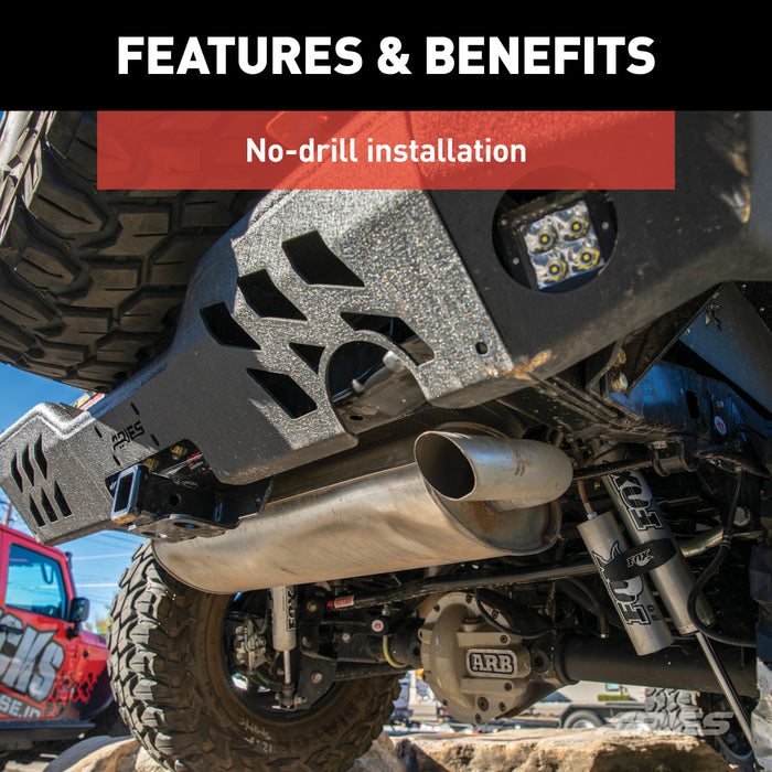 ARIES 2081020 TrailChaser Jeep Wrangler JK Steel Rear Bumper Center Section - Truck Part Superstore