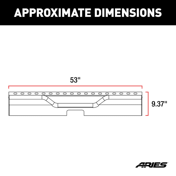 ARIES 2081024 TrailChaser Jeep Wrangler JL Steel Rear Bumper Center Section - Truck Part Superstore