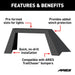 ARIES 2081100 ARIES 2081100 TrailChaser Black Steel Front Jeep Bumper Angular Brush Guard Only - Truck Part Superstore