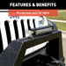 ARIES 2081100 ARIES 2081100 TrailChaser Black Steel Front Jeep Bumper Angular Brush Guard Only - Truck Part Superstore