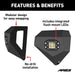 ARIES 2081200 TrailChaser Jeep Wrangler; Gladiator Steel Front Bumper Corners with LEDs - Truck Part Superstore