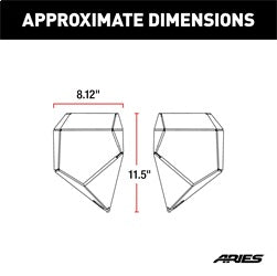 ARIES 2081206 TrailChaser Jeep Wrangler; Gladiator Steel Front Bumper Corners - Truck Part Superstore