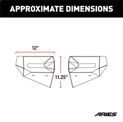 ARIES 2081208 TrailChaser Jeep Wrangler JL; Gladiator Steel Front Bumper Corners - Truck Part Superstore