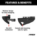 ARIES 2081220 TrailChaser Jeep Wrangler JK Steel Rear Bumper Corners - Truck Part Superstore