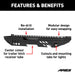 ARIES 2082038 ARIES 2082038 TrailChaser Black Steel Jeep Wrangler JK Rear Bumper - Truck Part Superstore