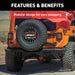 ARIES 2082038 ARIES 2082038 TrailChaser Black Steel Jeep Wrangler JK Rear Bumper - Truck Part Superstore