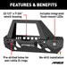 ARIES 2082043 TrailChaser Jeep Wrangler JK Steel Front Bumper (Option 1) - Truck Part Superstore