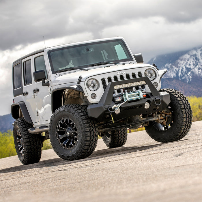 ARIES 2082051 TrailChaser Jeep Wrangler JK Steel Front Bumper (Option 2) - Truck Part Superstore