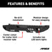 ARIES 2082060 TrailChaser Jeep Wrangler JK Steel Rear Bumper with LED Lights - Truck Part Superstore