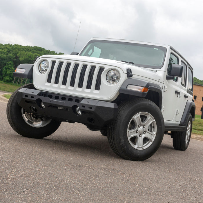ARIES 2082070 TrailChaser Jeep Wrangler JL; Gladiator Steel Front Bumper (Option 6) - Truck Part Superstore