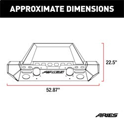 ARIES 2082079 TrailChaser Jeep Wrangler JL; Gladiator Steel Front Bumper (Option 2) - Truck Part Superstore