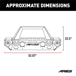ARIES 2082085 TrailChaser Jeep Wrangler JL; Gladiator Steel Front Bumper (Option 1) - Truck Part Superstore