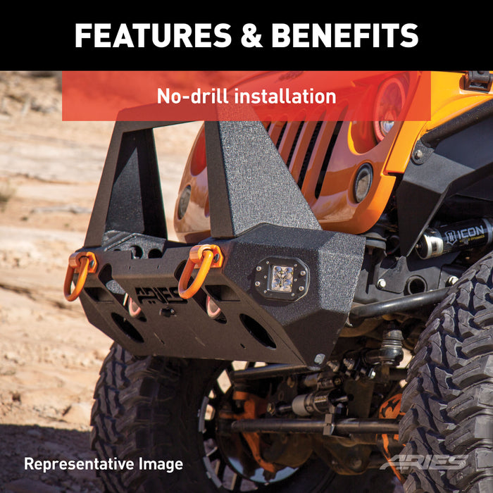 ARIES 2082085 TrailChaser Jeep Wrangler JL; Gladiator Steel Front Bumper (Option 1) - Truck Part Superstore