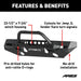 ARIES 2082088 TrailChaser Jeep Wrangler JL; Gladiator Steel Front Bumper (Option 8) - Truck Part Superstore