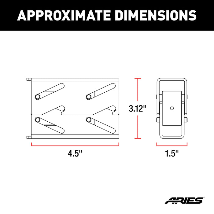ARIES 2090613 ARIES 2090613 Replacement Headache Rack Stake Pocket Anchors; 2-Pack - Truck Part Superstore